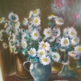 Huile sur panneau nature morte