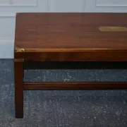 Vintage Reh Kennedy Military Campaign Coffee Table with Brass Fittings from Harrods