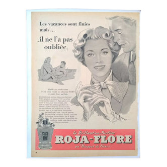 Paper advertisement Parfum Roja - Flore from a period magazine