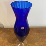 Blue murano glass vase
