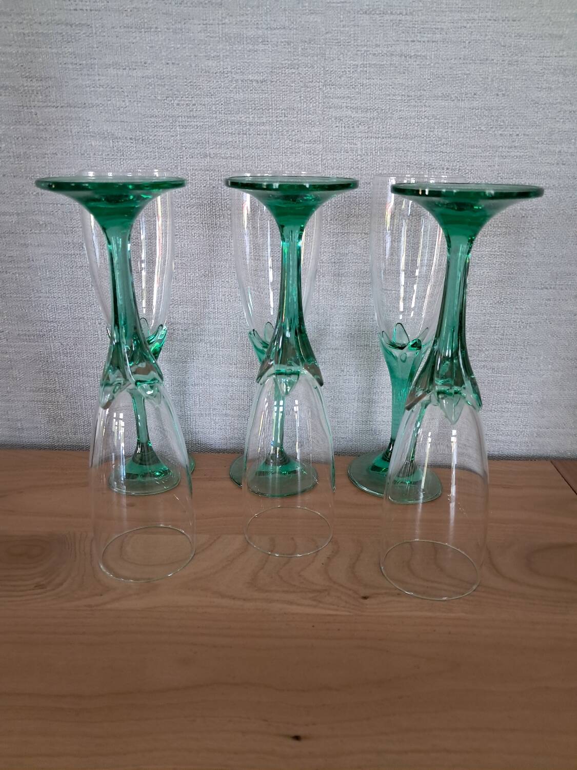 6 Bormioli Rocco champagne flutes from the 1990s