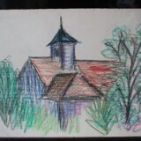 Signed drawing to frame