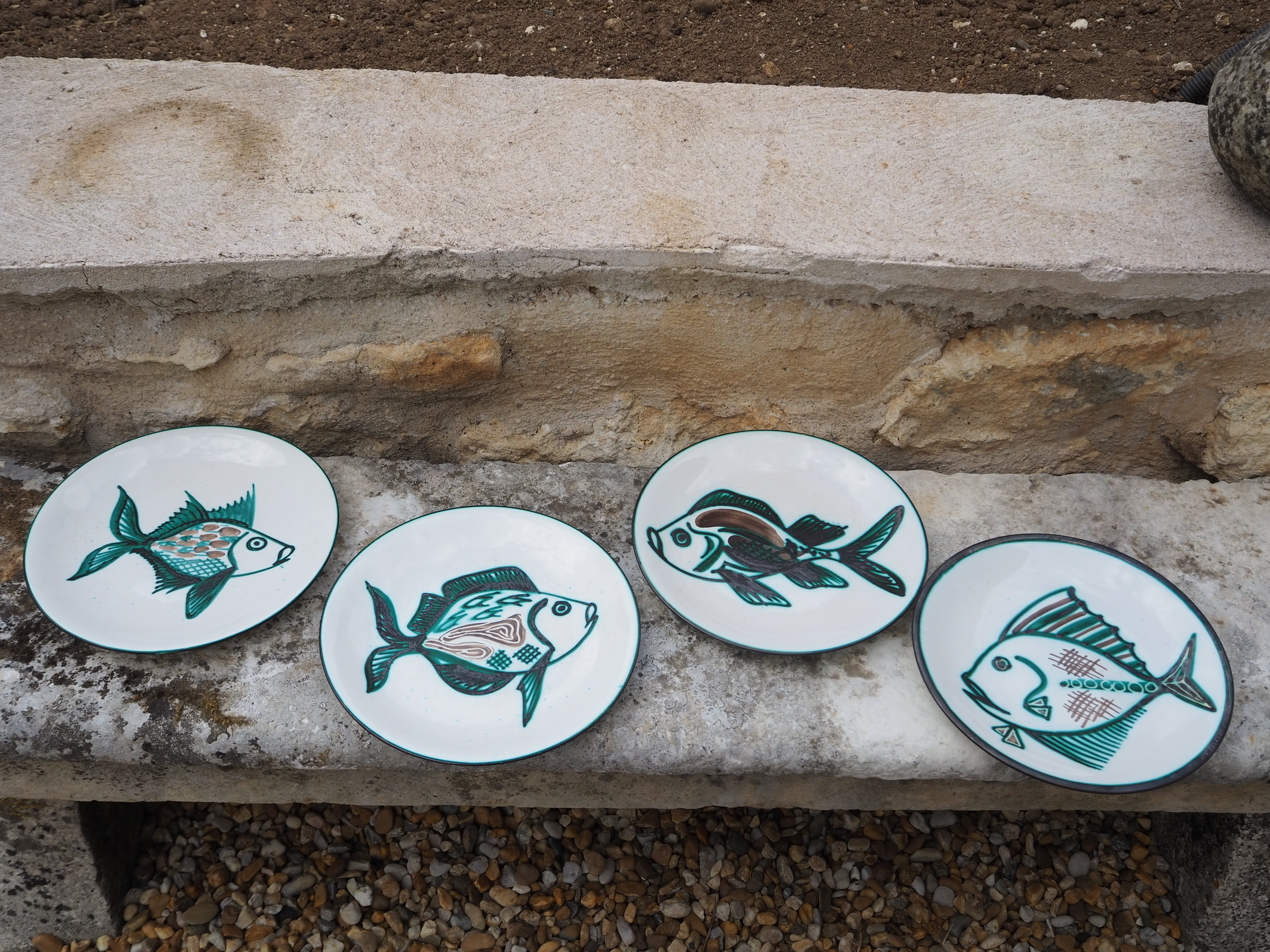 Fish decor plate by Robert Picaud - vallauris