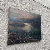 Oil on old canvas