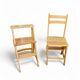 2 chaises échelles de bibliothèque des années 1950