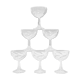 Series of 6 vintage crystal champagne glasses