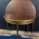 Console table demi-lune 19th century Louis XVI modular foldable top in mahogany.