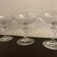 6 old champagne glasses in blown crystalline