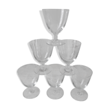 Lot of 6 engraved crystal glasses 30-40 years