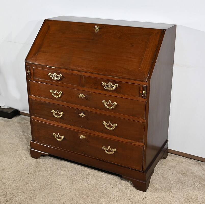 Scribanne chest of drawers in solid mahogany, Georgian period, England – 18th century