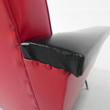 Vintage skai armchair with armrests