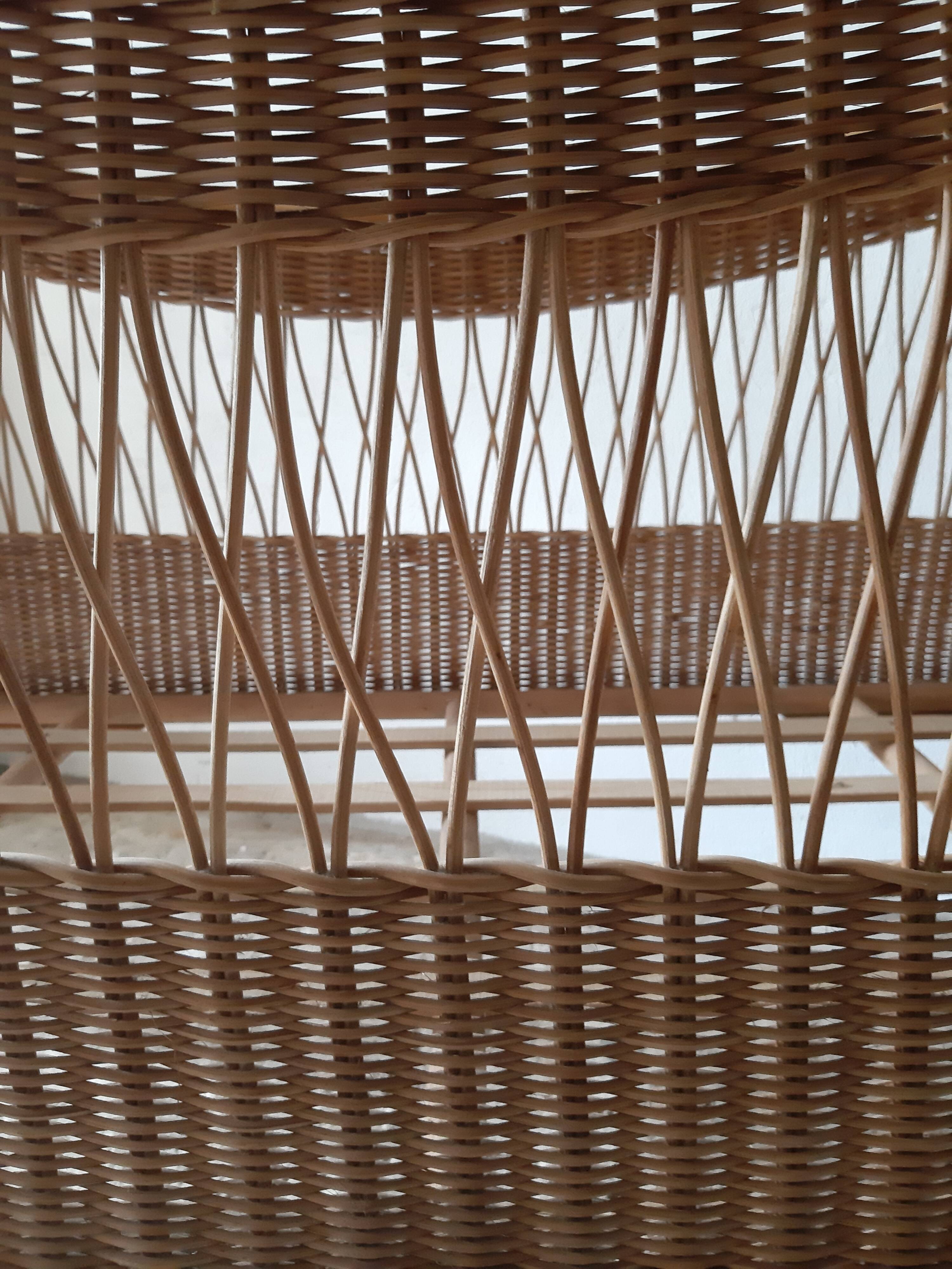 Rotin cradle baby bed