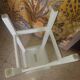 Tabouret en bois blanc 1950