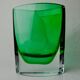 Green sommerso vase by seguros, Murano glass, Italy, 1980