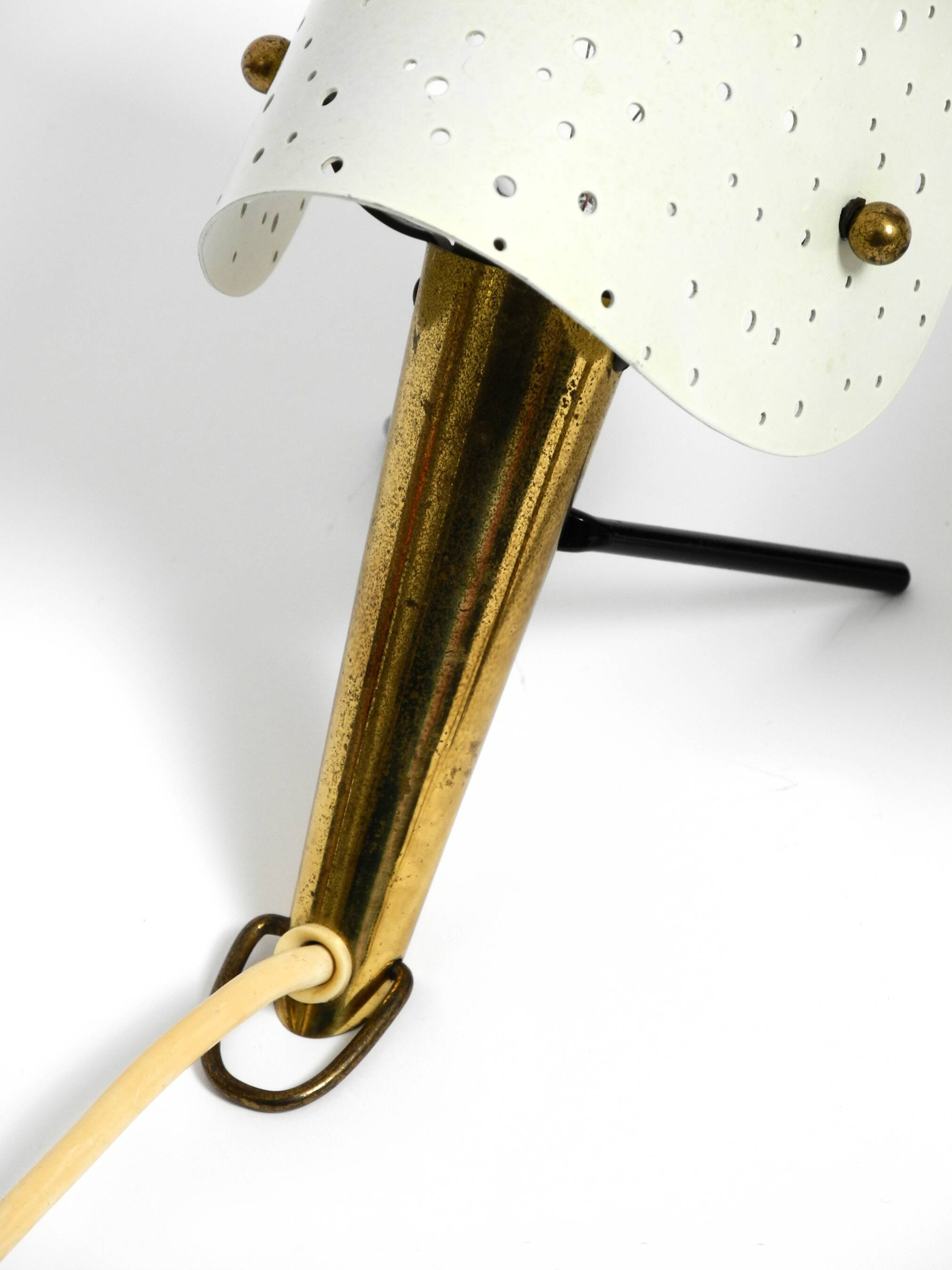 Pair of Mid Century Modern metal brass table and wall lamps by Ernest Igl