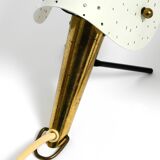 Pair of Mid Century Modern metal brass table and wall lamps by Ernest Igl