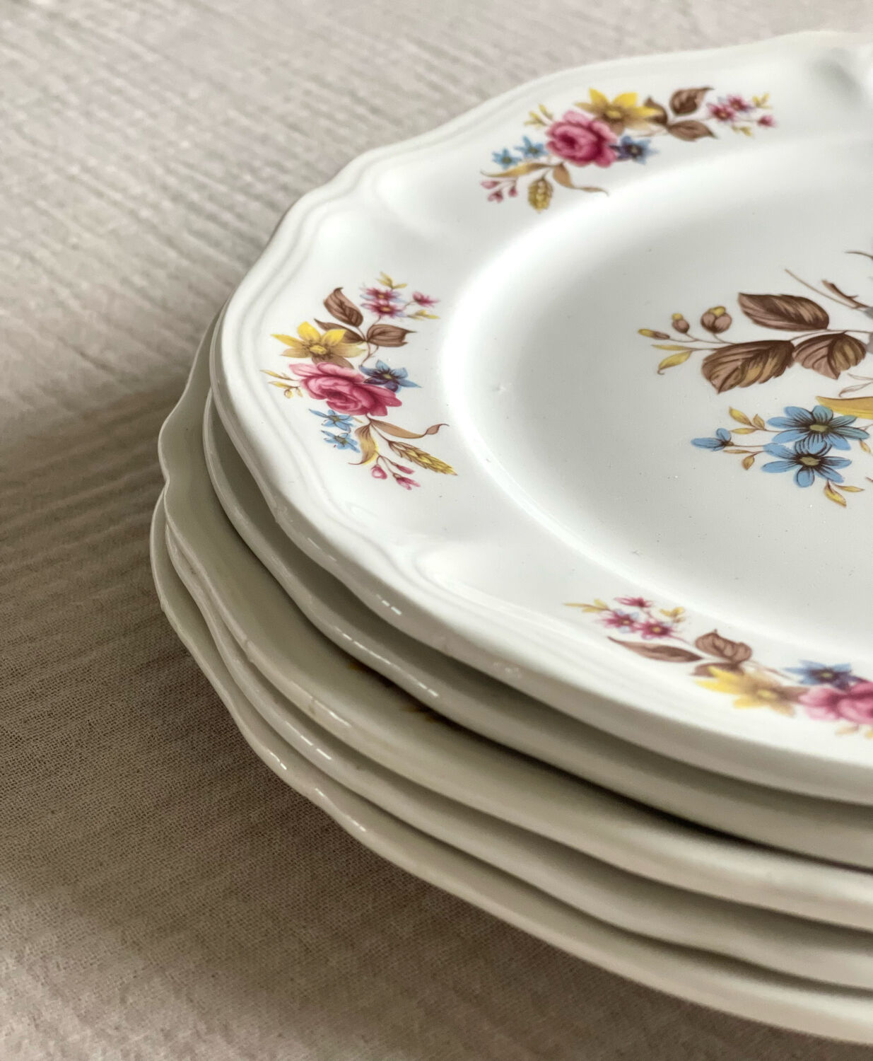 5 dessert plates Orchies Moulin des Loups