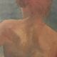 Huile sur toile femme de dos