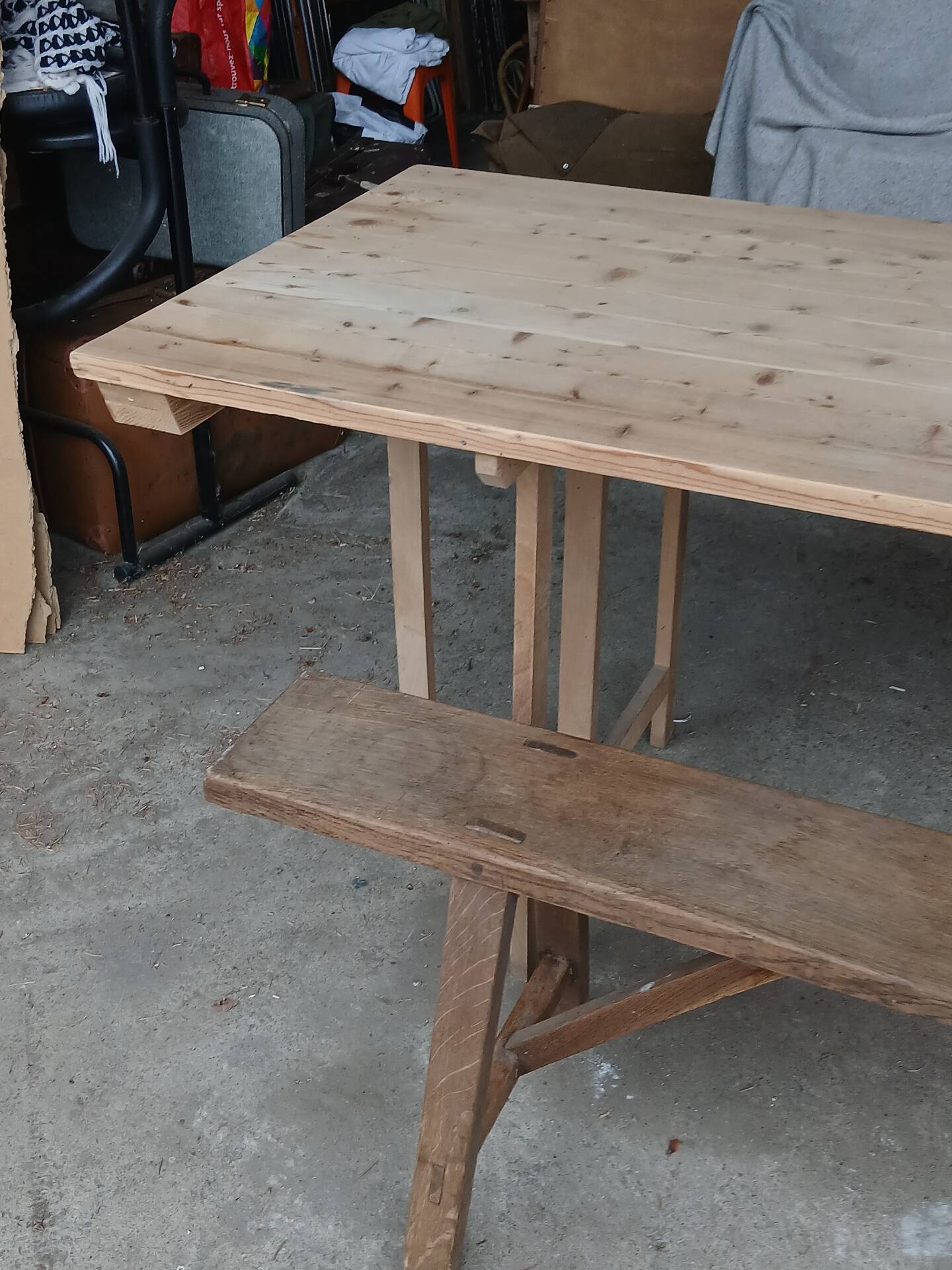 Table de ferme pliante 250 cm, 8/10 personnes