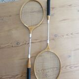 Pair of old badminton rackets