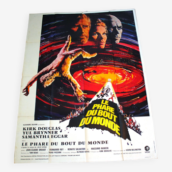 Affiche cinéma originale science fiction "Le phare du bout du monde" 1971 Kirk Douglas 120x160 cm