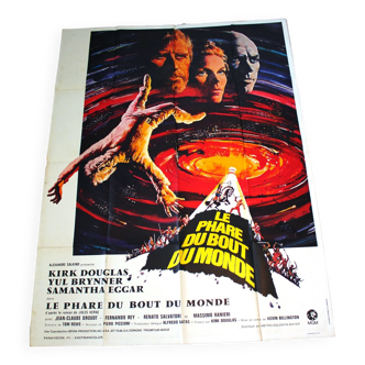 Affiche cinéma originale science fiction "Le phare du bout du monde" 1971 Kirk Douglas 120x160 cm