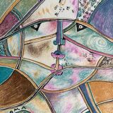 Lithographie originale de Bona, 1990, impression Michel Cassé