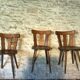 Lot of 14 vintage bistro chairs