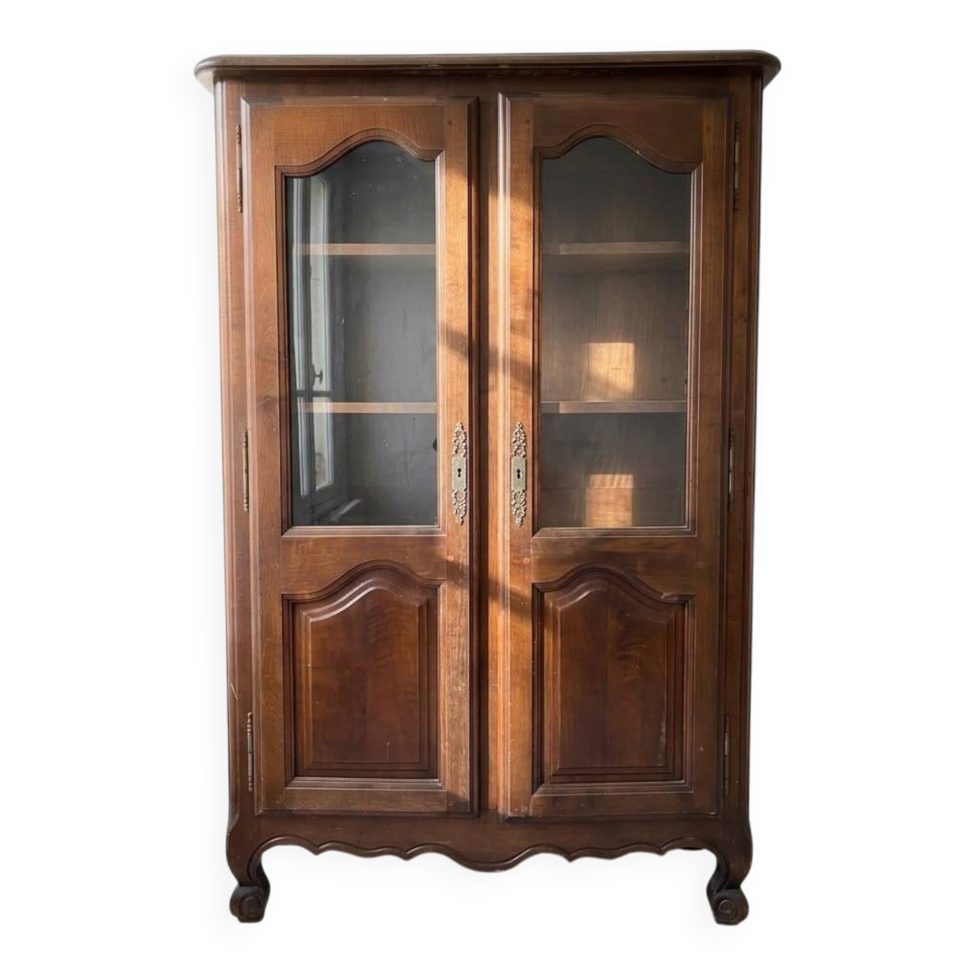 Authentic brown wooden library