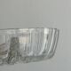 Glass and silver metal dish