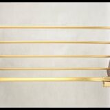 vintage formica and brass coat rack, cloakroom, hooks, hanger, shelf, hooks, coat hooks, decoration