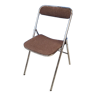 Chaise vintage pliante Souvignet assise en laine