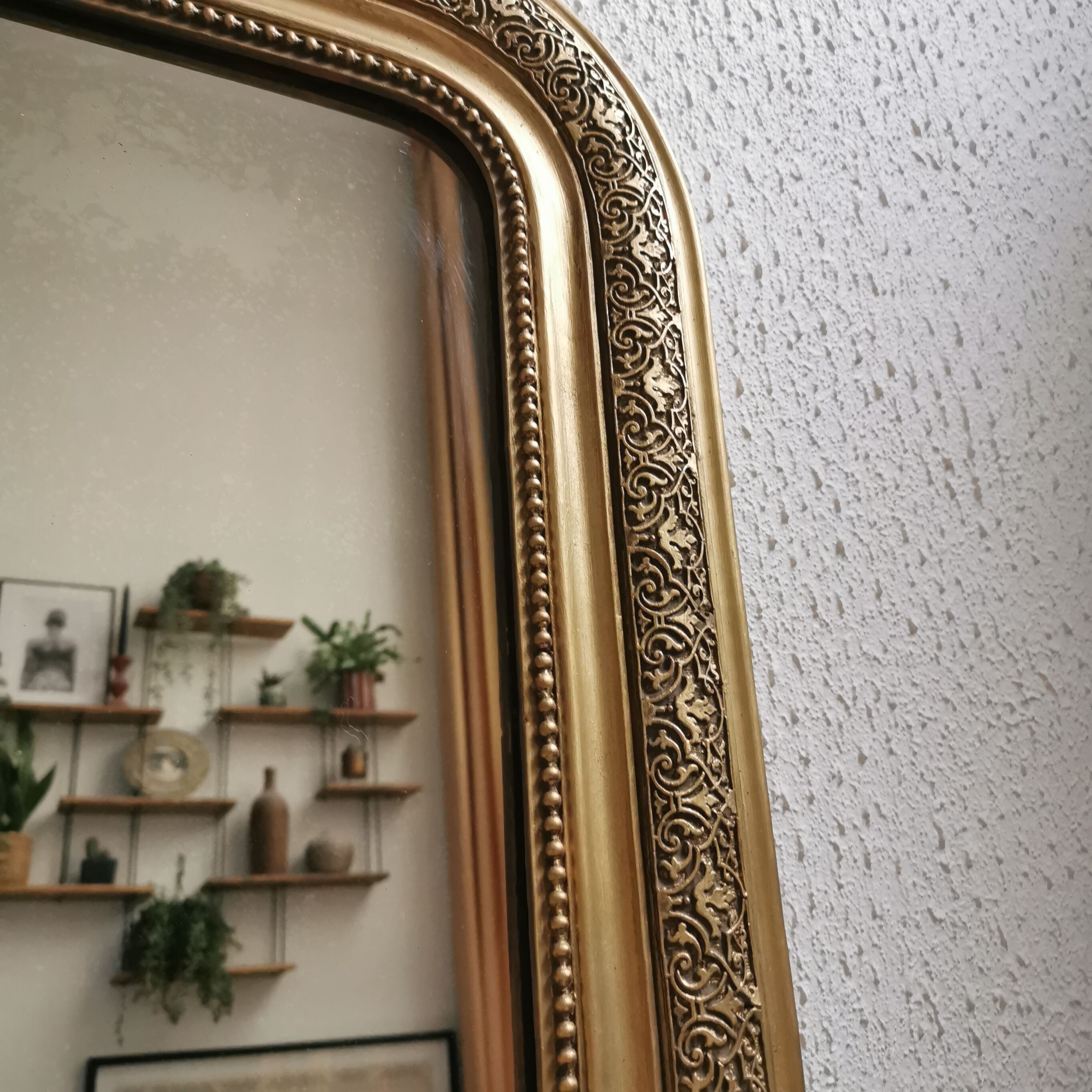 Mirror 99 x 72 cm gilded Louis Philippe old