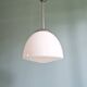 Art Deco pendant light in white opaline glass, 1920s-30s
