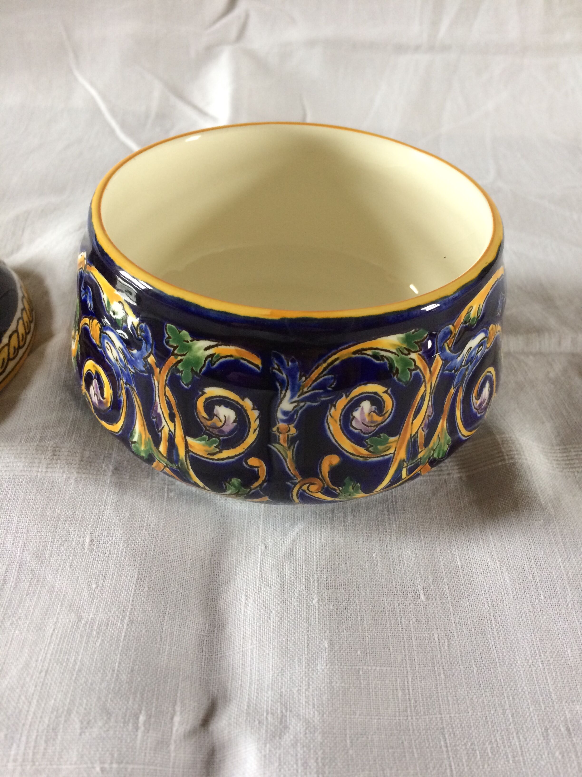 Gien earthenware candy box