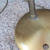 Designer desk lamp in gold metal 2 flexible arms from the 70s