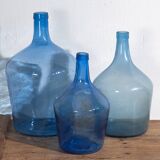 Anciennes damajuanas bleues (vers 1920). Ensemble 3 pièces #3