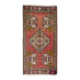 Vintage Accent Rug. Wool Turkish Seat Cover. Rustic Kitchen Rug. Handmade Door Mat. Bath Mat