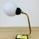 Opaline brass casserole lamp 50s