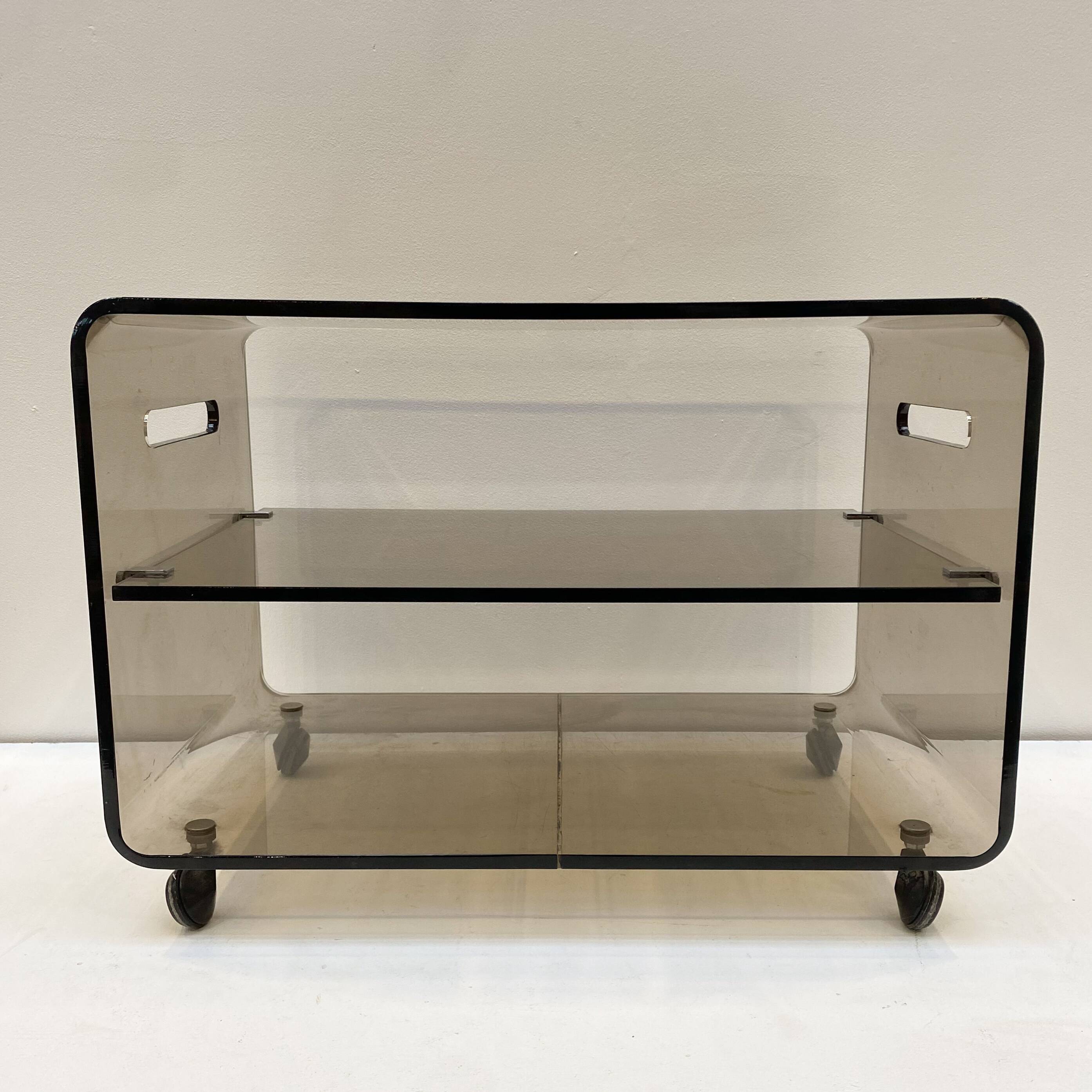 Roche Bobois smoked plexi coffee table