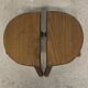 Vintage wooden tripod stool pair.