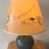 Baudat blue enamel stoneware lamp