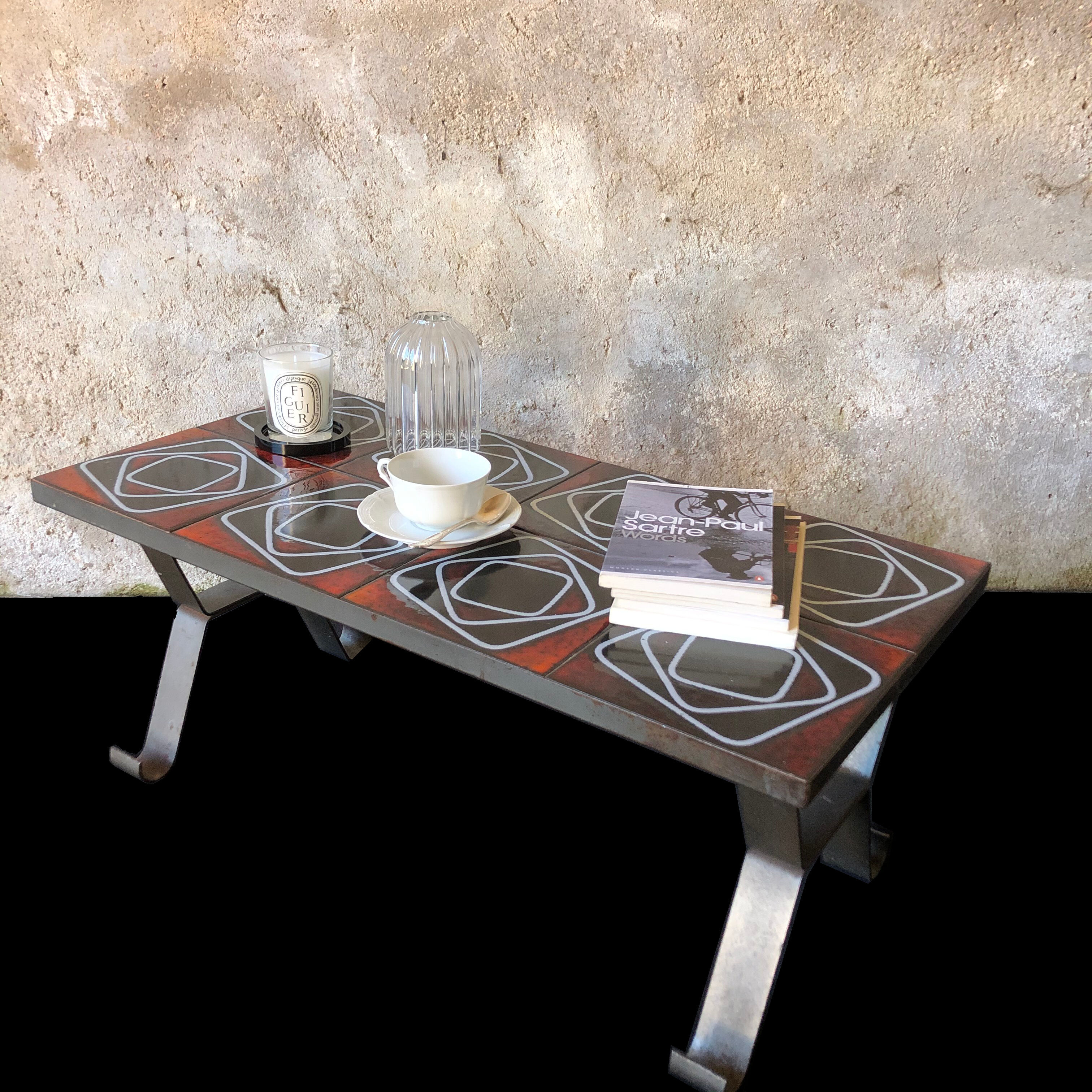 60's ceramic coffee table