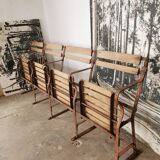 Theatre bench, folding seats