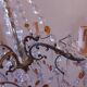 Chandelier to, colored crystal tassels