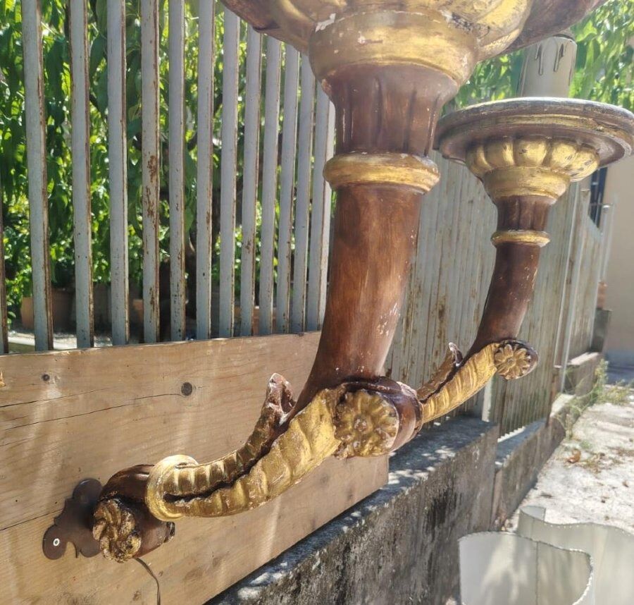 Pair of Italian Empire style wall sconces from the 19th century.