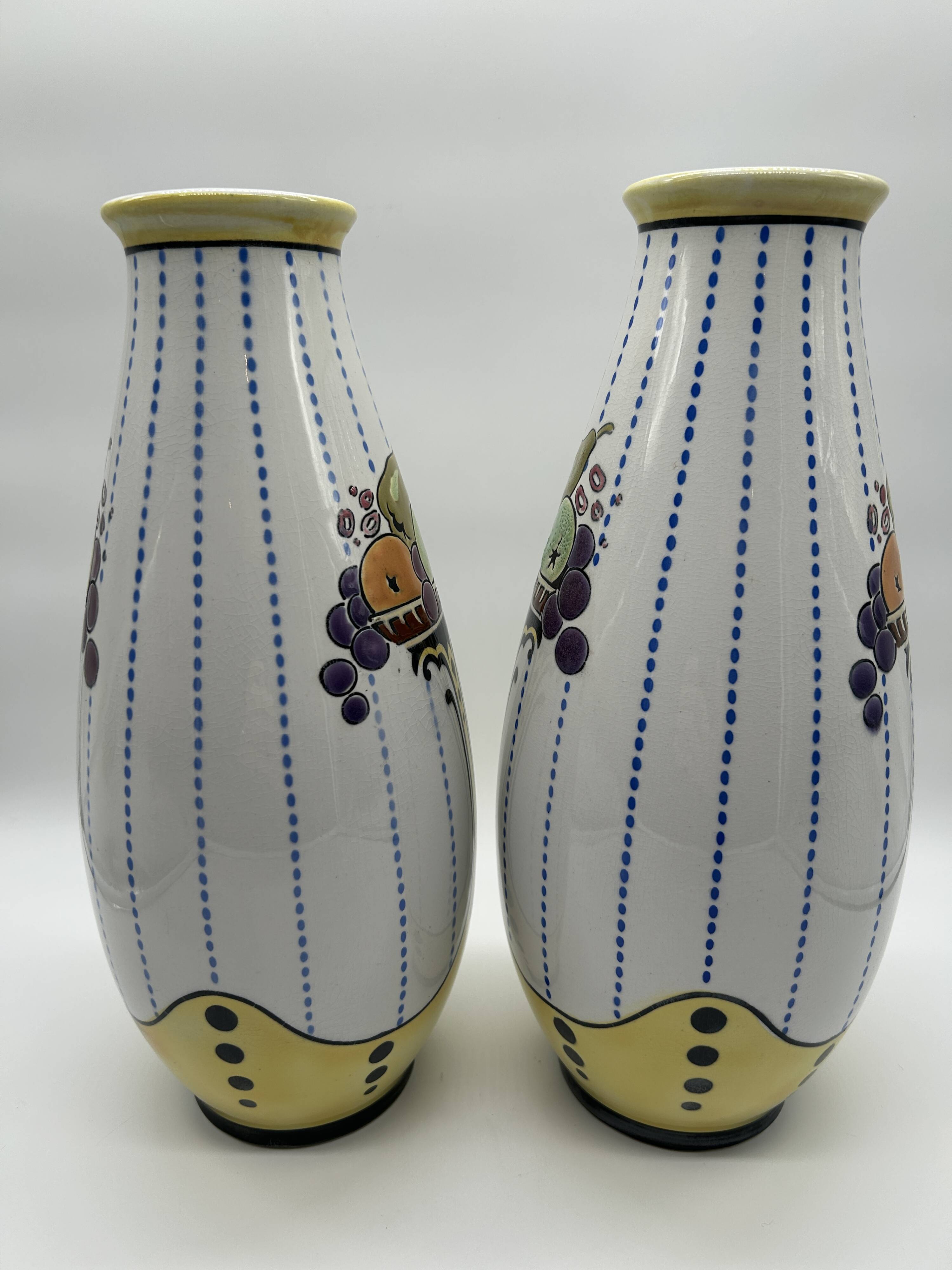 Paire de vases art deco - boch freres