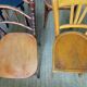 Set of 8 mismatched vintage bistro chairs