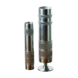 Pair of brutalist steel vases