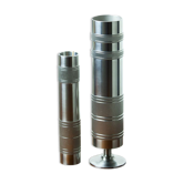 Pair of brutalist steel vases